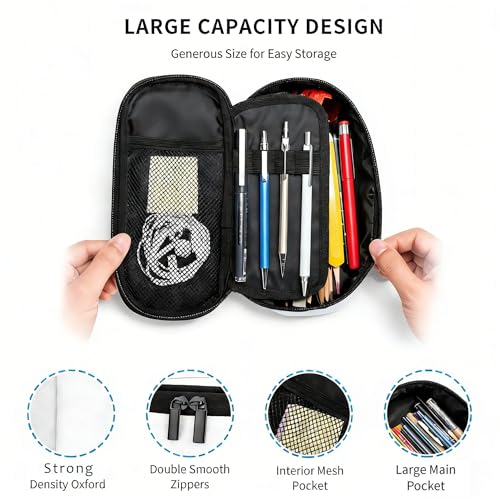 Skull Pencil Case Pencil Pouch Large Capacity Pen Bag School Office Organizer Stationery Storage Box For Girls Boys Teen Kids - color: Skull