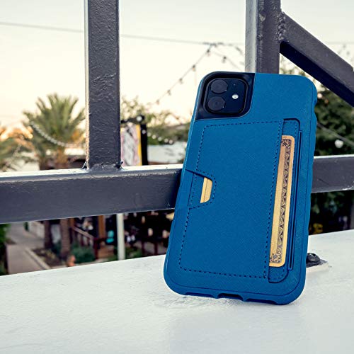 Smartish iPhone 11 Pro Max Wallet Case Card Holder, Wallet Slayer V2, Black | Holds 3 Cards + Cash, Slim Vegan Leather Credit Card Slot, Protective & Thin, Grip, Kickstand, Drop-Tested from 6 Feet - color: Black Tie Affair, size: iPhone 11 Pro Max