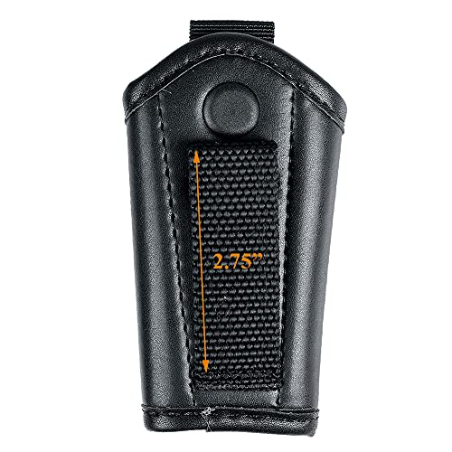 Slient Key Holder for Duty Belt Durable Law Enforcement Police Tactical Silent Key Keeper Pouch - color: Black Plain
