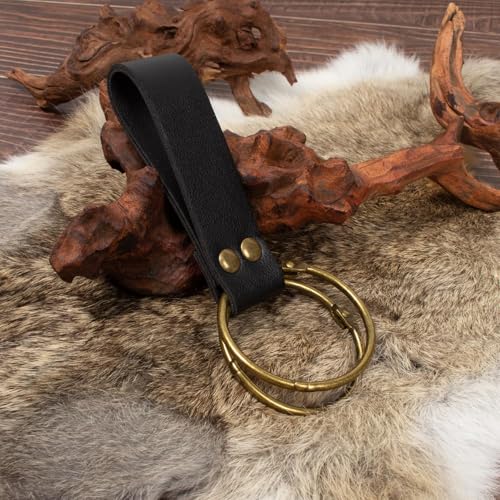 Belt Pouch Waist Bag Fanny Pack Steampunk Phone Holder Medieval Bag Leather Belt Renaissance Cosplay Costume Accessories (3Bottle-Black) - color: 3Bottle-Black