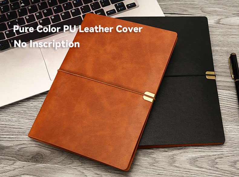 KAFENDA A5 6 Ring PU Leather Refillable Notebook 80 Sheets(brown) | Size 5.6"x8.2", 160 writing pages, soft vegan pu leather cover, removable refillable inner paper - color: Brown