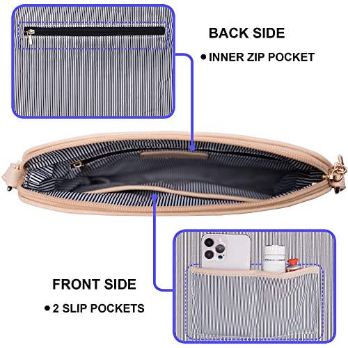 Solene Womens Lightweight Medium Crossbody Purse with Tassel, Perfect Size Crossbody Bags for Daily Use, travel - color: Nude5