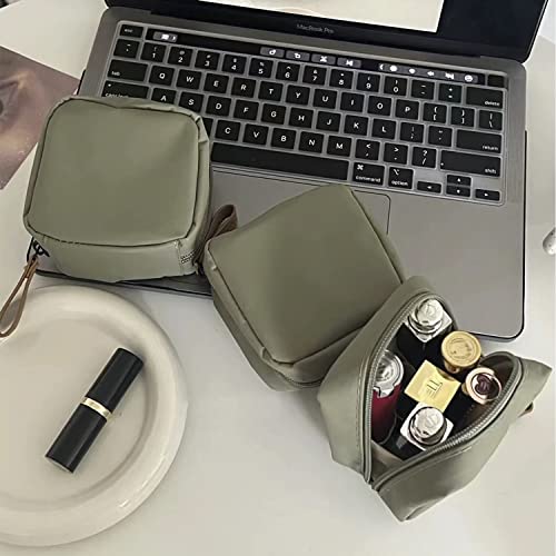 Hekyip Mini Cosmetic Bag, Travel Makeup Pouch, Portable Waterproof Cosmetic Pouch for Ladies Women, Mini (Mini Mint-blue) - color: Mini Mint-blue