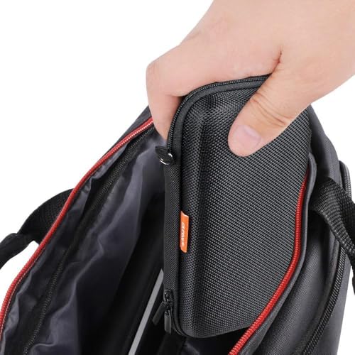 Hard EVA Protective Case, Portable Carrying Bag with Mesh Pocket,Black | Shockproof Bag, Travel Pouch for GPS,USB Drive, USB Charging Cable, Keys, MP3/MP4 Player, Airpods,Elastic Strap - color: Black