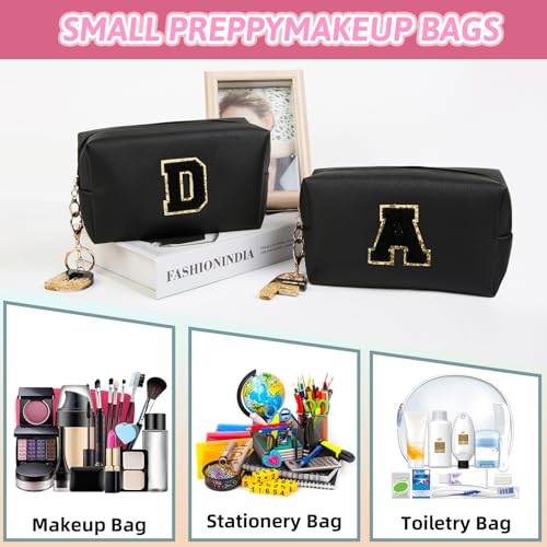 AIBFRID Birthday Gifts for Women Her,Travel Cute Makeup Bag,Large Capacity Cosmetic Bags for Women Makeup Pouch PU Leather Waterproof Cosmetic Bag (F, Black) - color: Black, style: F
