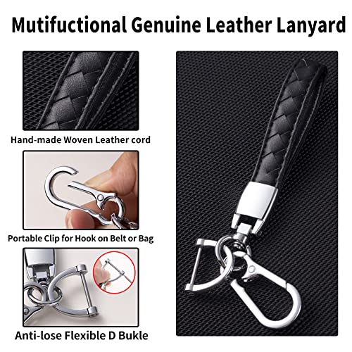 for Toyota Camry Key Fob Cover with Leather Lanyard, Car Key Case Shell Protection for 2018-2022 Camry RAV4 Highlander 3/4 Button Smart Remote Control Protector, Black - size: black