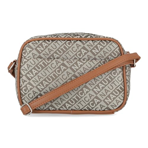 Nautica Women's Candid Camera Adjustable Crossbody Bag - color: Khaki (Lakeside Jacquard), size: One Size