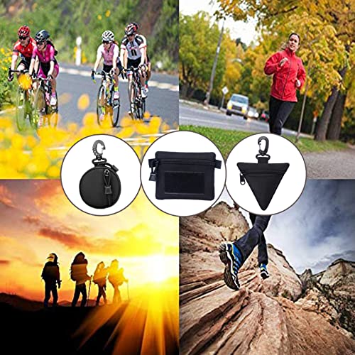 2 Packs Tactical EDC Pouches Compact Mini Military Molle Utility Pouch Accessories Organizer Bags Coin Purse Keychain Pockets Credit Card Holder for Waist Pack - color: 2 Pack Triangle Black