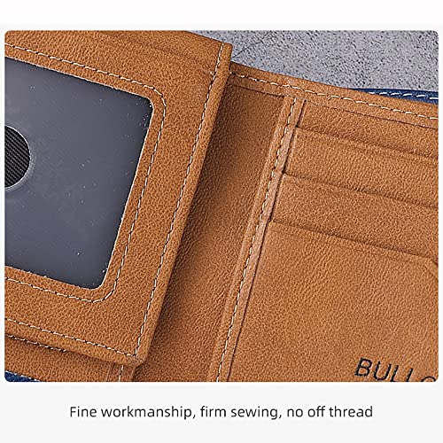 LUKZIJAES Genuine Leather Wallet for Men RFID Blocking Slim Bifold Front Pocket Wallets with 2 ID Window (#3-Coffee) - color: #3-Coffee