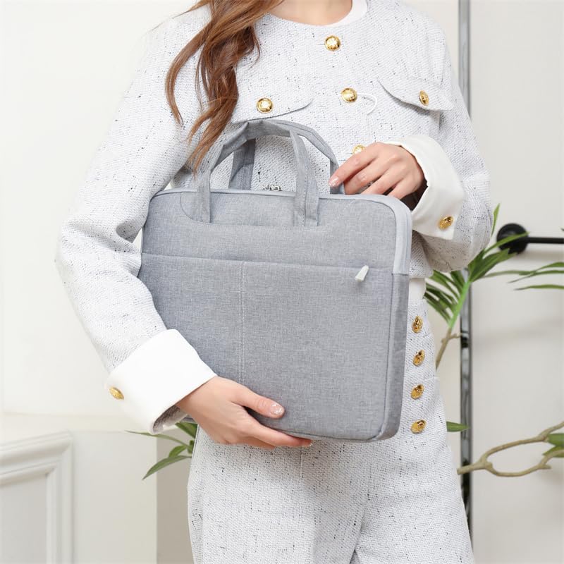 Laptop Bag Shockproof Protective Laptop Case Lightweight Computer Sleeve | Laptop Carrying Case with Front Pocket 12in 13.3in 14in 15in 15.6in 16.1in Computer Bag Waterproof for Men Women - color: Gray, size: 15in