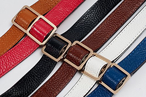 VanEnjoy Full Grain Genuine Leather Adjustable CrossBody Strap Replacement for Bag Purse, 0.7" Wide,26-51" Long - color: Brown