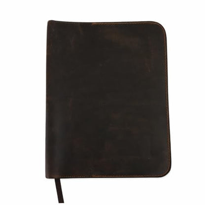 XL Leather Journal Cover 7.5 X 9.75 In With Pen Loop, Brown | Handmade Refillable Leather Sleeve Fits B5 And Composition Notebooks, With Pen Loop For Sketching, Journaling And Writing