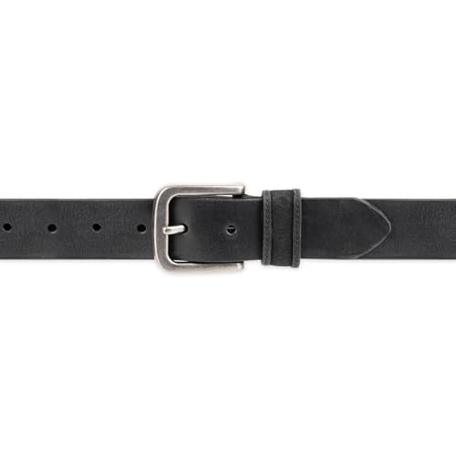 Columbia Men's Casual Everyday Leather Belt – Jeans, Chinos and Daily Wear - color: Black Canvas Logo, size: Large (38-40)