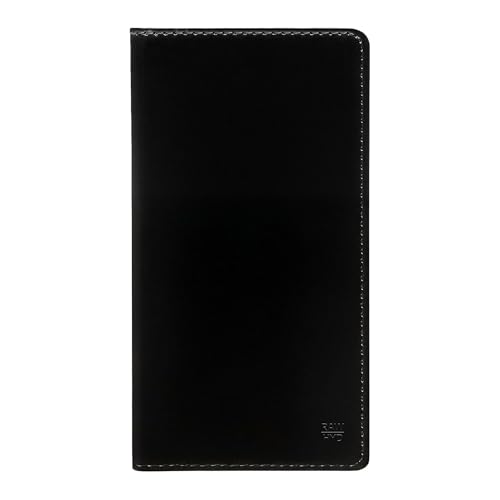 RAW HYD Full-Grain Leather Long Wallet for Men-Classic Bifold Western Wallet for Men-Minimalist Cowboy Wallets for Men-Rodeo wallets for men-Checkbook Cover & Gift for Him (Black) - color: Black