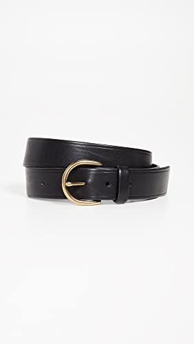 Madewell Women's Medium Perfect Leather Belt - color: True Black, size: Small