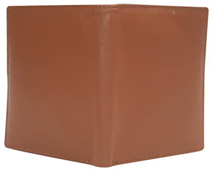 MARSHAL Extra Capicity RFID Blocking Bifold Hipster Credit Card Wallet Premium Leather (CN Tan) - color: CN Tan