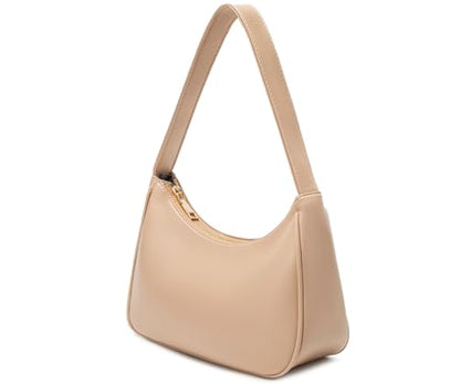 CYHTWSDJ Shoulder Bags for Women, Cute Hobo Tote Handbag Mini Clutch Purse with Zipper Closure - color: Khaki