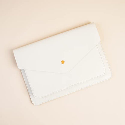 Leather Laptop Sleeve 15Inch 16 Inch Compatible with New MacBook Pro 16, New MacBook Pro 15, Surface Book 15, Dell XPS 15 Color White - color: White, size: 15 Inch