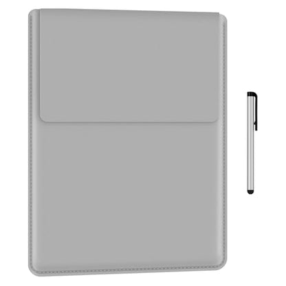 13.3-14" PU Leather Sleeve, Laptop Case Compatible with New MacBook Air 13.6/Pro/Max M2/M1 A2779 A2442 14, 13.5 Surface 5/4/3/2/1, Compatible with Laptop 2022 Pro 14 inch - color: Grey, size: For 13.3-14 inches