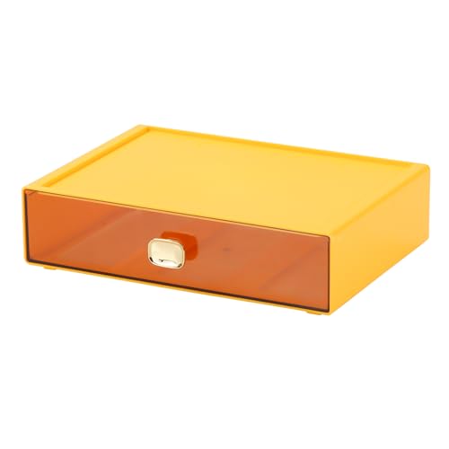 Desktop Storage Drawers, Plastic Countertop Printer Paper Organizer | Yellow 1 Large Deep Drawer for Office Supplies, Makeup Organizer, Tabletop Pen Holder, Desk Organization, Teacher Toolbox - color: 1 Large Drawer, Yellow