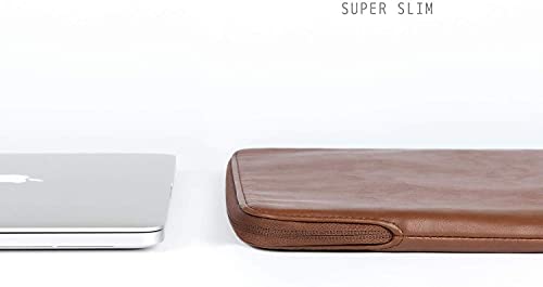 Comfyable Slim Laptop Sleeve Compatible with 13 Inch MacBook Air 13 in M5 M4 M3 M2, 13" MacBook Pro/Neo, PU Leather Bag Water-Resistant Cover Case, Brown - color: Brown, size: For 13" Mac Pro & Air & Neo