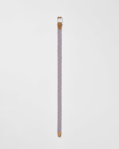 johnnie-O Cotton Stretch Belt | Men's Stretch Golf Belt | Comfortable Fit | Casual & Course - color: Brown Blue, size: Large
