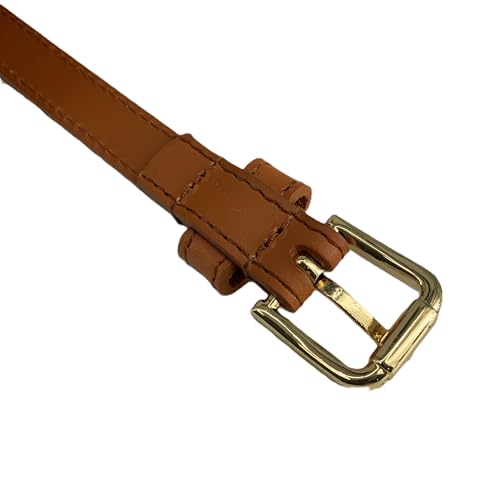 Women Wide Waistband, High and Low Waist Full Grain Leather Skinny Boho Concho Belt - color: Tan, size: 32"(fits 30”-34”)