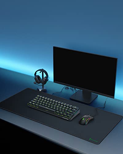 Black Shark Gaming Mouse Pad Desk Mat (35.4" × 15.8" × 0.15") Thick Extended Mousepad Non-Slip Spill-Resistant Mousepad with Special-Textured Surface, Anti-Fray Stitched Edges Desk Pad Manta P3 - size: 15.8L x 35.4W inches