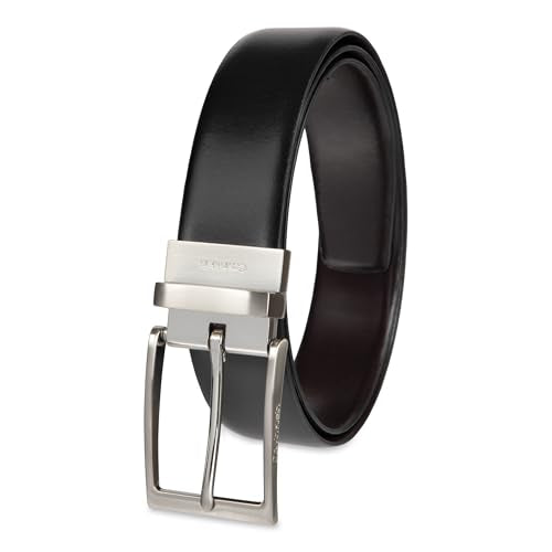 Calvin Klein Men’s Reversible Leather Belt - 2‑in‑1 Versatile Modern Style - color: Deep Black/Brown, size: X-Large (42-44)