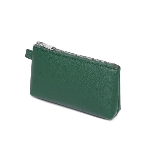 Small Makeup Bag for Purse, Leather Cosmetic (Forest Green) - color: PU/Forest Green