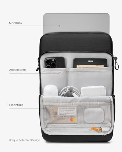 tomtoc 360 Protective Laptop Sleeve Designed for 2026 15-inch MacBook Air | M5/A3448, M4/A3241, M3/A3114 M2/A2941, 15'' Surface Laptop AI PC/6, Water-Resistant Well-Organized Accessory Sleeve Case - size: 15 inch for New Macbook Air