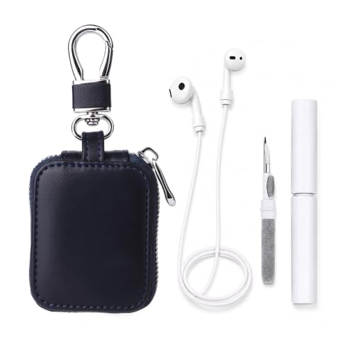 Earbud Case Headphone Storage Case Compatible with Airpods 1/2/3/4 Pro Wireless Earphones (Dark Blue) - color: Dark blue