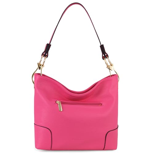Montana West Hobo Bags for Women Top Handle Satchel Shoulder Purse Bucket Handbag - color: Special-hot Pink