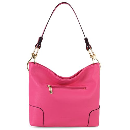 Montana West Hobo Bags for Women Top Handle Satchel Shoulder Purse Bucket Handbag - color: Special-hot Pink