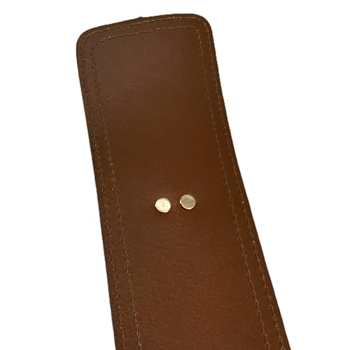 Women Wide Waistband, High and Low Waist Full Grain Leather Skinny Boho Concho Belt - color: Coffee, size: 36"(fits 34”-37”)