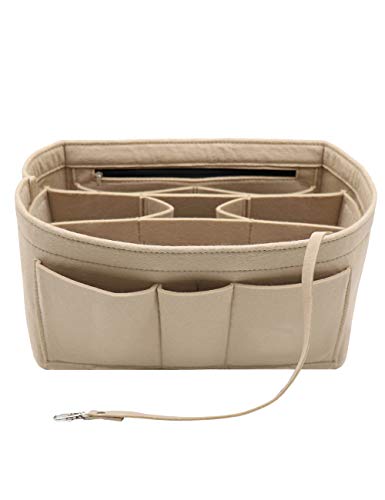 LEXSION Felt Insert Bag Organizer Bag In Bag For Handbag Purse Organizer Fits Speedy Neverful - color: Beige, size: Slender Medium