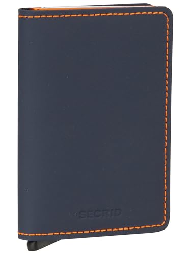 Secrid - color: Night Blue & Orange, size: 6.5 x 10.2 x 2.1 cm