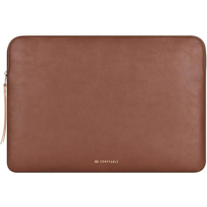 Comfyable Slim Protective Laptop Sleeve Compatible with 13/14 Inch MacBook Air & MacBook Pro M5/M4/M3/M2 Pro/Max 2026, Mac Travel Case, Laptop Pouch, Slim PU Leather Cover, Brown - color: Brown, size: For 13.3"-14" Mac Pro / Mac Air