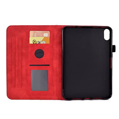 Fancity Case for iPad (A16) 11th 10th Generation 11/10.9 Inch, 2025 2022 | Premium Suede Leather Protective Case with Kickstand Pencil Holder, Magnetic Cover and Smart Auto Wake/Sleep, Red - color: Suede Red