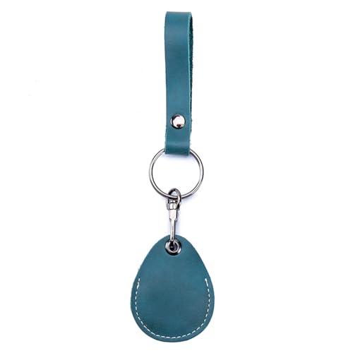 Temvue RFID Key Fob Holder Access Card Holder Leather Key Chains,NFC Smart Tag, RFID Key Fob Protector Common - color: Blue