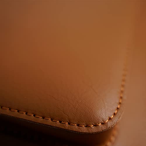 Leather Laptop Sleeve Compatible with New 15 inch MacBook Air 15 2023-2024, Surface Laptop 15, Surface Book 13.5 Color Brown - color: Brown, size: 15.3 Inch