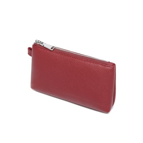 Small Makeup Bag for Purse, Leather Cosmetic (Encore Red) - color: PU/Encore Red