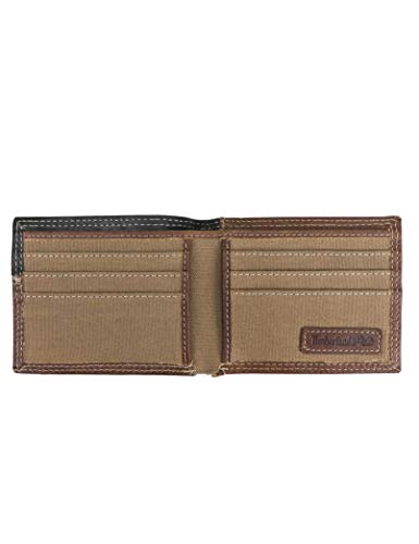 Timberland PRO Men's Slim Leather RFID Bifold Wallet with Back Id Window - color: Teak, size: One Size
