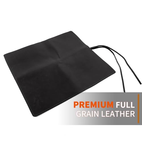 Genuine Leather Knife Roll, Knife Bags for Chefs Professional | Small Chef'S Knife Case Holder, Knives Holders Protectors with 7 Slots - color: 7 Slots Black