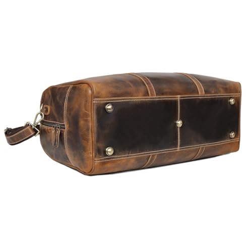 Leather Travel Duffel Bags for Men and Women Full Grain Leather Overnight Weekend Leather Bags Sports Gym Duffle