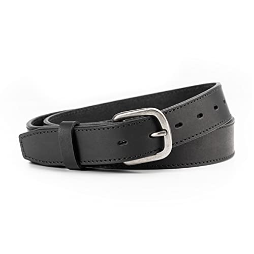 Main Street Forge The Executive Leather Belt | Made in USA | Men's Dress Belt | 1 1/4 Inch Belt - color: Black, size: Pant Size 34 (Belt Size 36)