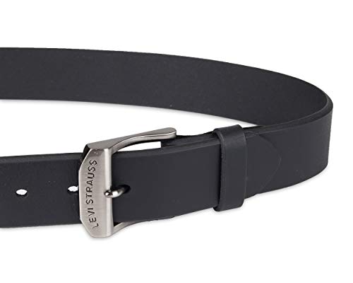 Levi’s Men’s Casual Leather Belt, Classic Strap for Jeans & Everyday Wear - color: Black Benito, size: 52