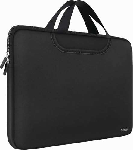 17 inch Laptop Sleeve, Resistant Neoprene Laptop Bag with Handle Briefcase | Laptop Case, Traveling Computer Protective Bag Compatible for 15 15.6 inch HP, Dell, Acer, Asus, Black - color: Black, size: 17 inch