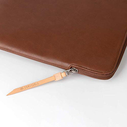 Comfyable Leather Laptop Sleeve Compatible with 16 Inch MacBook Pro M5 Pro/Max & 15 Inch MacBook Air M5 2026 (Loose Fit), Brown - color: Brown, size: For 15" Mac Air / 16" Mac Pro