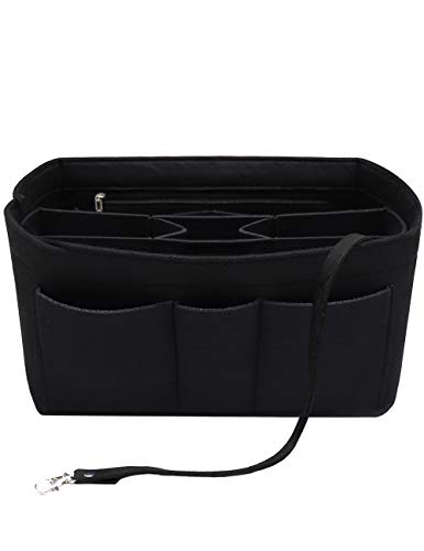 LEXSION Felt Insert Bag Organizer Bag In Bag For Handbag Purse Organizer Fits Speedy Neverful - color: Black, size: X-Large